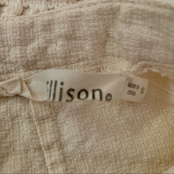 Ellison fringed linen high waist mini‎ skirt sz sm - Picture 4 of 4